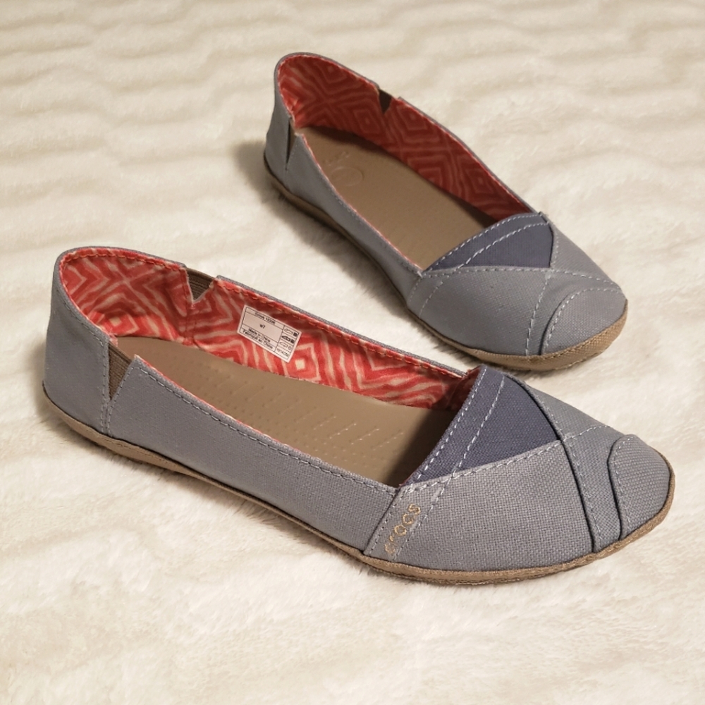 Nwob Crocs Blue Angeline Flats View 2